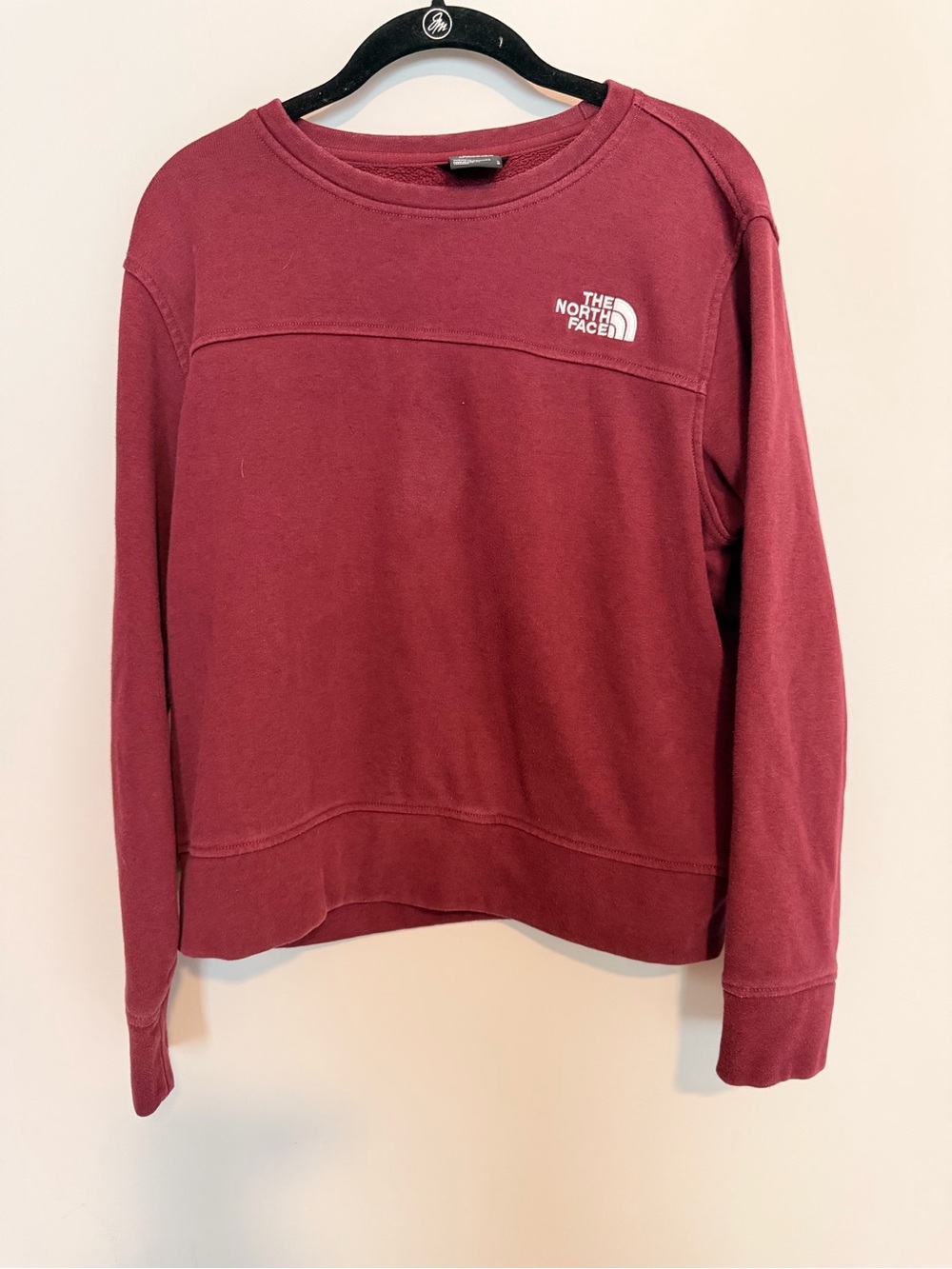 Women's North Face Burgundy Pullover Fleece Size Large